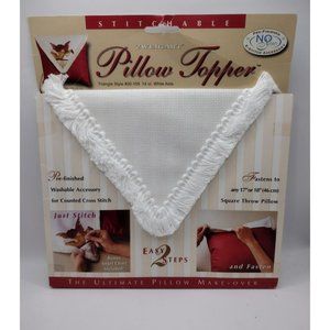 Zweigart Cross Stitch Pillow Topper Triangle Style #30-105 White Aida 14 count N